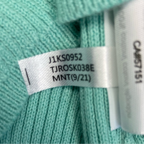 Tommy Hilfiger Cotton Puff-Sleeve Sweater Mint XL New - Picture 6 of 8